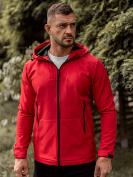 Bof Herren Übergangsjacke Softshell Jacke Rot  HM187