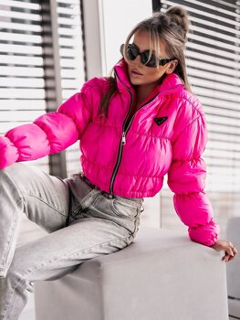 Bolf Damen Gepolsterte Übergangsjacke Rosa 1250A