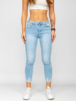 Bolf Damen Jeanshose Skinny Azurblau S9983