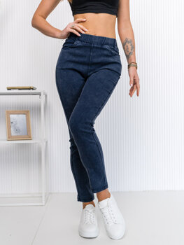 Bolf Damen Jeggings aus Denim Jeggings  Dunkelblau  S113