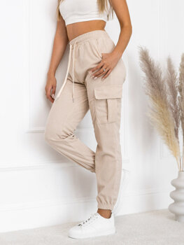 Bolf Damen Joggers Cargohose  Beige  W7861