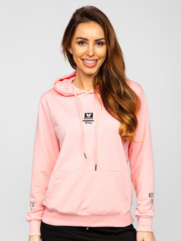 Bolf Damen Kapuzenpullover mit Motiv Rosa  HL9265