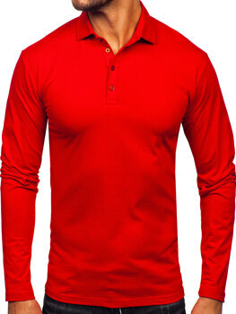 Bolf Herren Baumwoll Polohemd Lanagrm Rot  5119