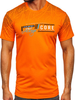 Bolf Herren Baumwoll T-Shirt Orange  14710