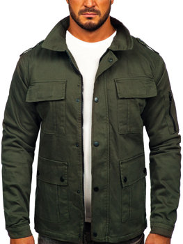 Bolf Herren Baumwoll Übergangsjacke Khaki 10290