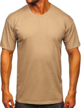 Bolf Herren Baumwoll Uni T-Shirt Beige  B459