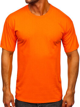 Bolf Herren Baumwoll Uni T-Shirt Orange  B459