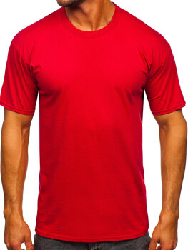 Bolf Herren Baumwoll Uni T-Shirt Rot B459