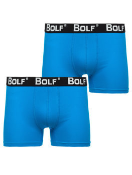 Bolf Herren Boxershorts Azurblau  0953-2P 2 PACK