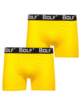 Bolf Herren Boxershorts Gelb-Neon  0953-2P 2 PACK