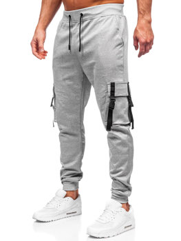 Bolf Herren Cargohose Sweathose Sporthose Joggers Grau 8K1117