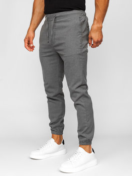 Bolf Herren Chinos Stoffhose Schwarzgrau  0065