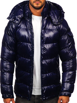 Bolf Herren Gepolsterte Winterjacke Dunkalblau  9976