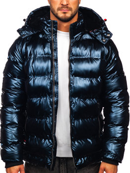 Bolf Herren Gepolsterte Winterjacke Dunkelblau  6905