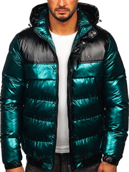 Bolf Herren Gepolsterte Winterjacke Grün  2146