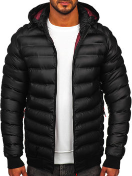 Bolf Herren Gepolsterte Winterjacke Schwarz  22M325