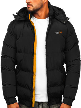 Bolf Herren Gepolsterte Winterjacke Schwarz  6904