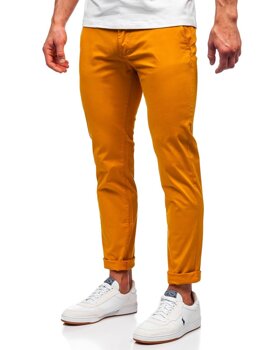 Bolf Herren Hose Chinos Orange  1146