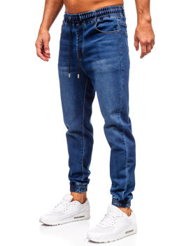 Bolf Herren Jeanshose Joggers Dunkelblau 8163