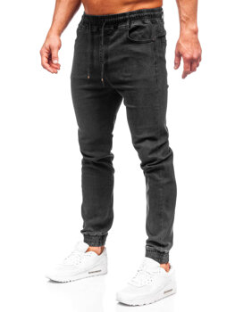 Bolf Herren Jeanshose Joggers Schwarz  9102