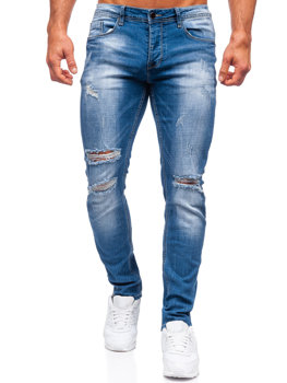 Bolf Herren Jeanshose regular fit Dunkelblau  MP002BC