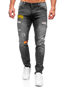 Bolf Herren Jeanshose regular fit Schwarz  MP0047N