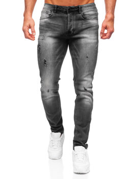 Bolf Herren Jeanshose regular fit Schwarz  MP008N