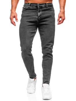 Bolf Herren Jeanshose regular fit Schwarzgrau  6014