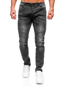 Bolf Herren Jeanshose regular fit Schwarzgrau  MP0029G