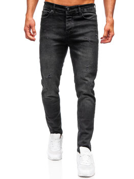 Bolf Herren Jeanshose slim fit Schwarz 6504