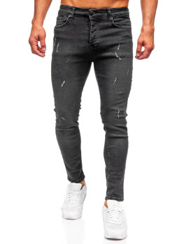 Bolf Herren Jeanshose slim fit Schwarz 6513