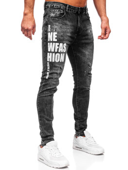 Bolf Herren Jeanshose slim fit Schwarz TF291