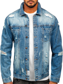 Bolf Herren Jeansjacke Azurblau  MJ501BC