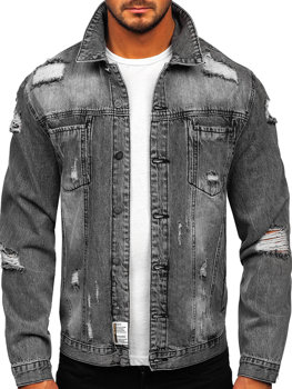 Bolf Herren Jeansjacke Grau  MJ501G