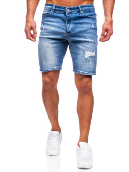 Bolf Herren Jeansshorts Dunkelblau  0458