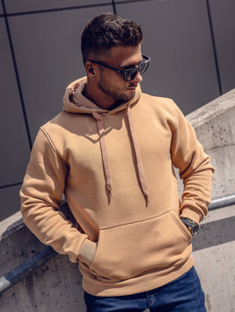 Bolf Herren Kapuzenpullover mit Kängurutasche Braun  B1004