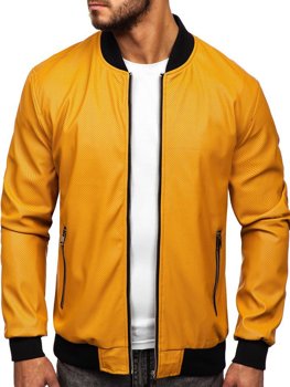 Bolf Herren Kunstlederjacke Camel 6125