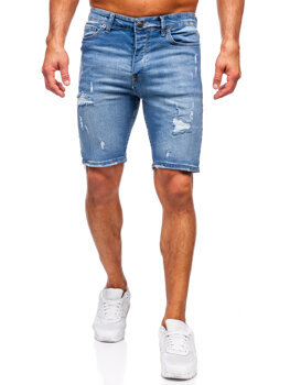 Bolf Herren Kurze Hose Jeanshose Jeansshorts Blau  0366