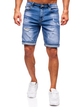 Bolf Herren Kurze Hose Jeanshose Jeansshorts Dunkalblau NG60365