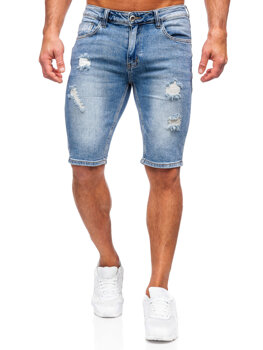 Bolf Herren Kurze Hose Jeansshorts Azurblau  KG3912