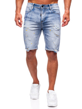 Bolf Herren Kurze Hose Jeansshorts Azurblau  MP0263BC