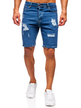 Bolf Herren Kurze Hose Jeansshorts Dunkelblau  0762