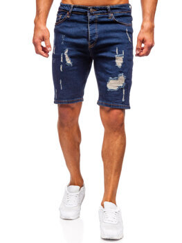 Bolf Herren Kurze Hose Jeansshorts Dunkelblau  0785