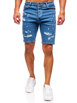 Bolf Herren Kurze Hose Jeansshorts Dunkelblau  0792