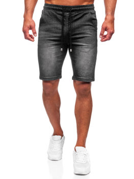 Bolf Herren Kurze Hose Jeansshorts Schwarz  MP0276N