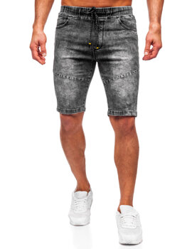 Bolf Herren Kurze Hose Jeansshorts Schwarz  TF174