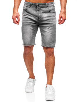 Bolf Herren Kurze Hose Jeansshorts Schwarzgrau  MP0277GC