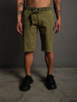 Bolf Herren Kurze Hose Shorts mit Gürtel Khaki  0010