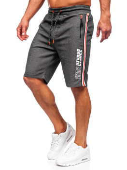 Bolf Herren Kurze Hose Sporthose Shorts Schwarz-Orange  Q3884