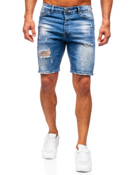 Bolf Herren Kurze Jeanshose Jeansshorts Dunkelblau  0584